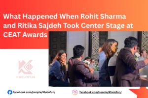 Rohit Sharma and Ritika Sajdeh at CEAT Awards update by khelofun