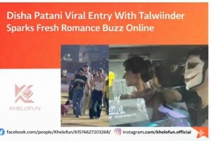 Disha Patani making a viral public entry with singer Talwiinder, sparking romance rumours online.