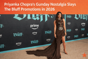Priyanka Chopra in a rugged action avatar for The Bluff 2026, showcasing her intense Gunday-inspired look.