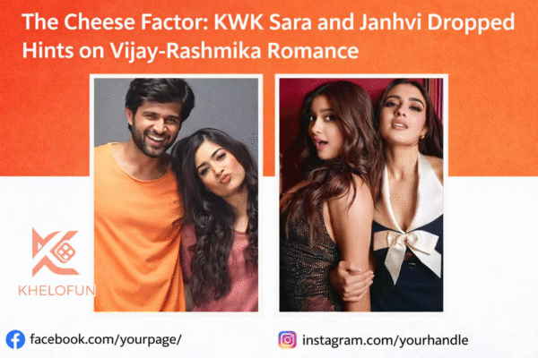 Sara Ali Khan and Janhvi Kapoor discussing the rumored Virosh wedding on Koffee with Karan Season 7 talk show set.