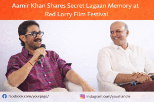 Aamir Khan in a scene from the film Lagaan representing the Gayatri Mantra memory.