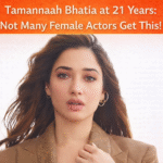 Tamannaah Bhatia at age 21, exuding confidence and elegance, highlighting her early success and rare achievements.