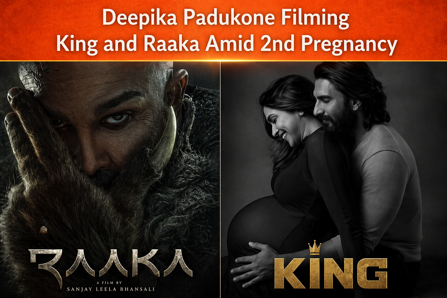 Deepika Padukone continues filming King and Raaka while expecting her second child, balancing work and personal life.