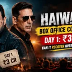 Haiwaan Box Office Collection Day 1 showing Saif Ali Khan and Akshay Kumar amid a ₹3 crore opening